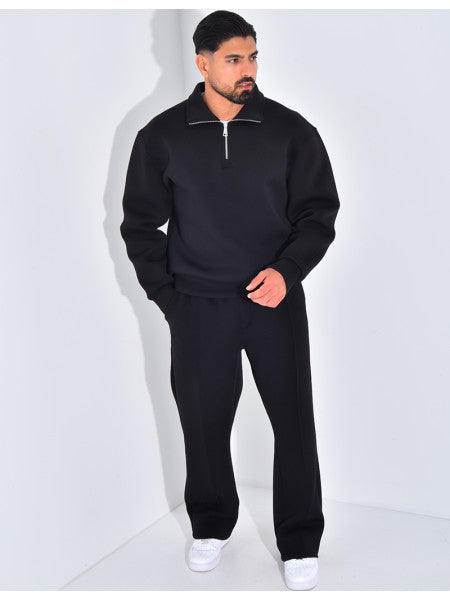 Ensemble pantalon et sweat à col zippé