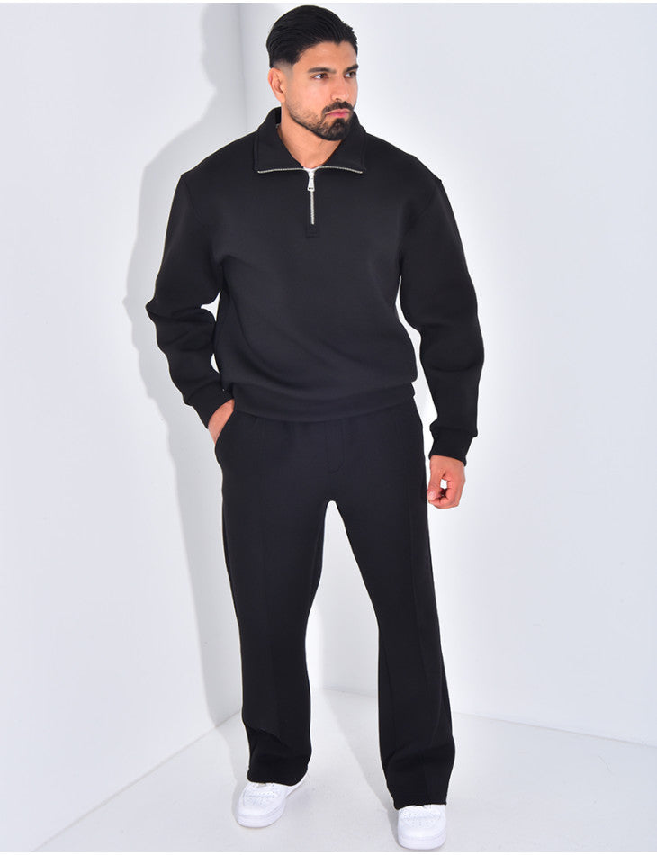 Ensemble pantalon et sweat à col zippé
